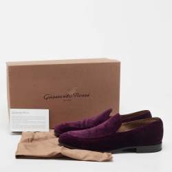 Gianvito Rossi Purple Suede  Slip On Loafers Size 42