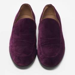Gianvito Rossi Purple Suede  Slip On Loafers Size 42