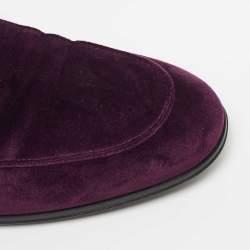 Gianvito Rossi Purple Suede  Slip On Loafers Size 42