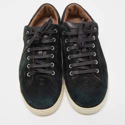 Gianvito Rossi Black Suede Low Top Sneakers Size 41