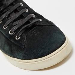 Gianvito Rossi Black Suede Low Top Sneakers Size 41
