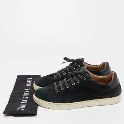 Gianvito Rossi Black Suede Low Top Sneakers Size 41