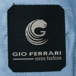 Pre Owned Gio Ferrari Grey Checkered Wool Blend Blazer S