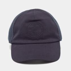Giorgio Armani Navy Blue Embroidered Cotton Baseball Cap M/L