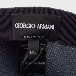 Giorgio Armani Navy Blue Embroidered Cotton Baseball Cap M/L