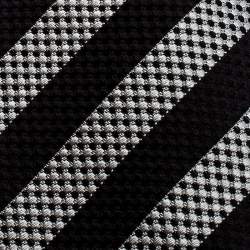 Pre Owned Giorgio Armani Monochrome Diagonal Striped Regimental Dot Silk Jacquard Tie