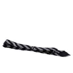 Pre Owned Giorgio Armani Monochrome Diagonal Striped Regimental Dot Silk Jacquard Tie