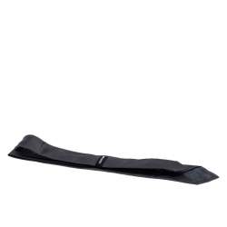 Giorgio Armani Dark Grey Pinstripe Tonal Pattern Silk Jacquard Classic Tie