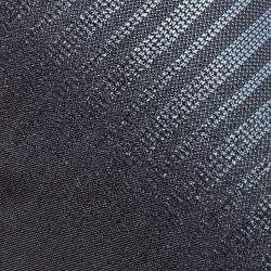 Pre Owned Giorgio Armani Grey Diagonal Degrade Striped Pattern Silk Jacquard Tie