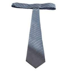 Pre Owned Giorgio Armani Grey Diagonal Degrade Striped Pattern Silk Jacquard Tie
