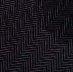 Pre Owned Giorgio Armani Black Chevron Jacquard Silk Tie