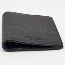 Pre Owned Giorgio Armani Black Leather Passport Holder