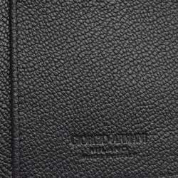 Pre Owned Giorgio Armani Black Leather Passport Holder