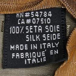 Giorgio Armani Cravatte Gold Striped Silk jacquard Tie