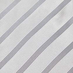 Giorgio Armani Grey Diagonal Striped Silk Tie