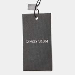 Giorgio Armani Grey Diagonal Striped Silk Tie