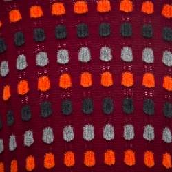 Giorgio Armani Maroon Textured Dotted Sweater M