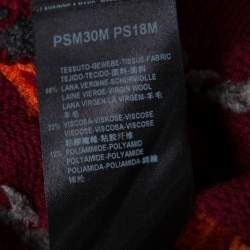 Giorgio Armani Maroon Textured Dotted Sweater M