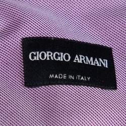 Pre Owned Giorgio Armani Purple Rope Striped Cotton Button Front Shirt 3XL