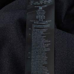 Pre Owned Giorgio Armani Navy Blue Speckled Wool & Silk Classic Trousers 3XL