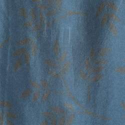 Giorgio Armani Blue Printed Silk Button Front Full Sleeve Shirt M