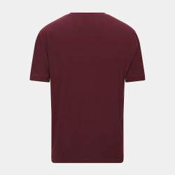 Giorgio Armani Maroon Logo Print Jersey T-Shirt XXL (IT 54)