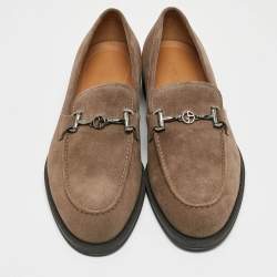 Giorgio Armani Brown Suede Slip On Loafers Size 43