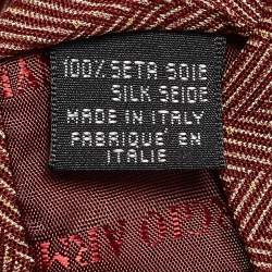 Giorgio Armani Vintage Brown Stripe Silk Traditional Tie 