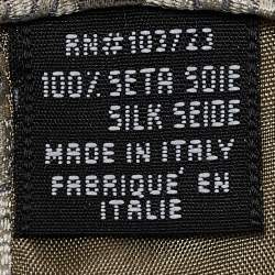 Giorgio Armani Grey Jacquard Silk Traditional Tie
