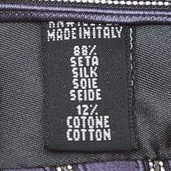 Pre Owned Giorgio Armani Purple Diagonal Striped Silk Tie 