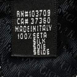 Pre Owned Giorgio Armani Black Jacquard Silk Traditional Tie 