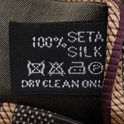 Pre Owned Giorgio Armani Multicolor Striped Silk jacquard Traditional Tie