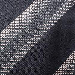 Giorgio Armani Grey Contrast Diagonal Striped Silk Jacquard Traditional Tie 