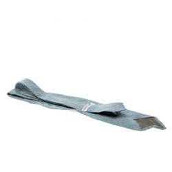 Pre Owned Giorgio Armani Cravatte Grey Jacquard Silk and Cotton Traditional Tie