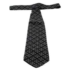Giorgio Armani Cravatte Black Paisley Printed Silk Traditional Tie