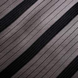 Giorgio Armani Grey Diagonal Striped Silk Jacquard Tie