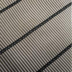 Pre Owned Giorgio Armani Vintage Grey Contrast Diagonal Striped Traditional Tie