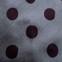 Giorgio Armani Grey and Burgundy Polka Dotted Silk Traditional Tie