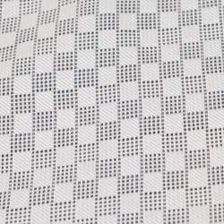 Pre Owned Giorgio Armani Monochrome Checked Silk Jacquard Traditional Tie