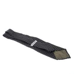 Giorgio Armani Cravatte Black Printed Silk Blend Traditional Tie 