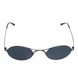 Giorgio Armani Matte Gunmetal/ Grey AR6018-T Frames of Life Oval Sunglasses