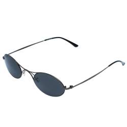 Giorgio Armani Matte Gunmetal/ Grey AR6018-T Frames of Life Oval Sunglasses