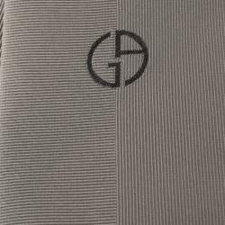 Giorgio Armani Grey Micro Rib Silk Tie