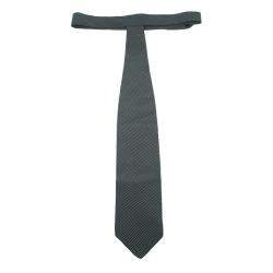Giorgio Armani Beige and Black Striped Silk Tie