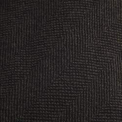 Pre Owned Giorgio Armani Classico Dark Brown Patterned Wool Knit Stitched Tie