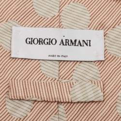 Giorgio Armani Vintage Pale Pink Polka Dot Silk Tie