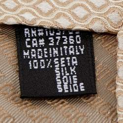 Giorgio Armani Beige Patterned Silk Tie