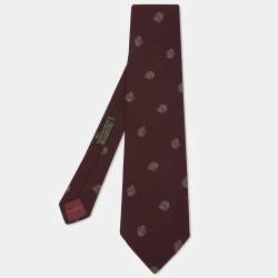 Giorgio Armani Burgundy Silk Jacquard Tie