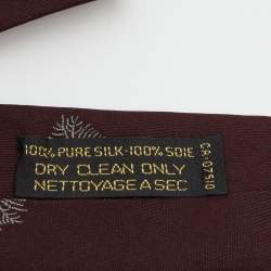Giorgio Armani Burgundy Silk Jacquard Tie
