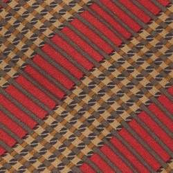 Giorgio Armani Red Printed Striped Silk Tie